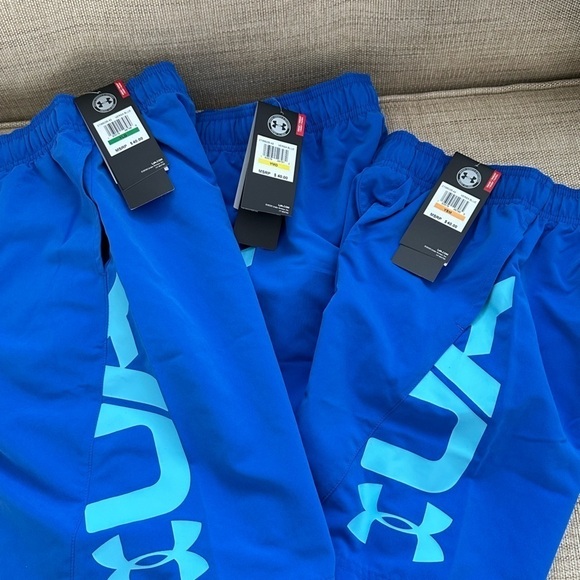 Under Armour Boys Swim Trunks Shorts w/Mesh Brief Elastic Waist w/ Cord UPF 50 - Picture 8 of 9